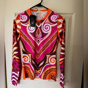 Yellowman women’s top with UV protection; UPF 50+